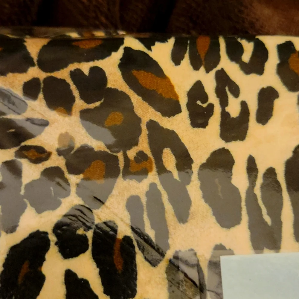 ELITE HOME Microfiber 90 GSM black tan leopard animal print twin sheet set New…